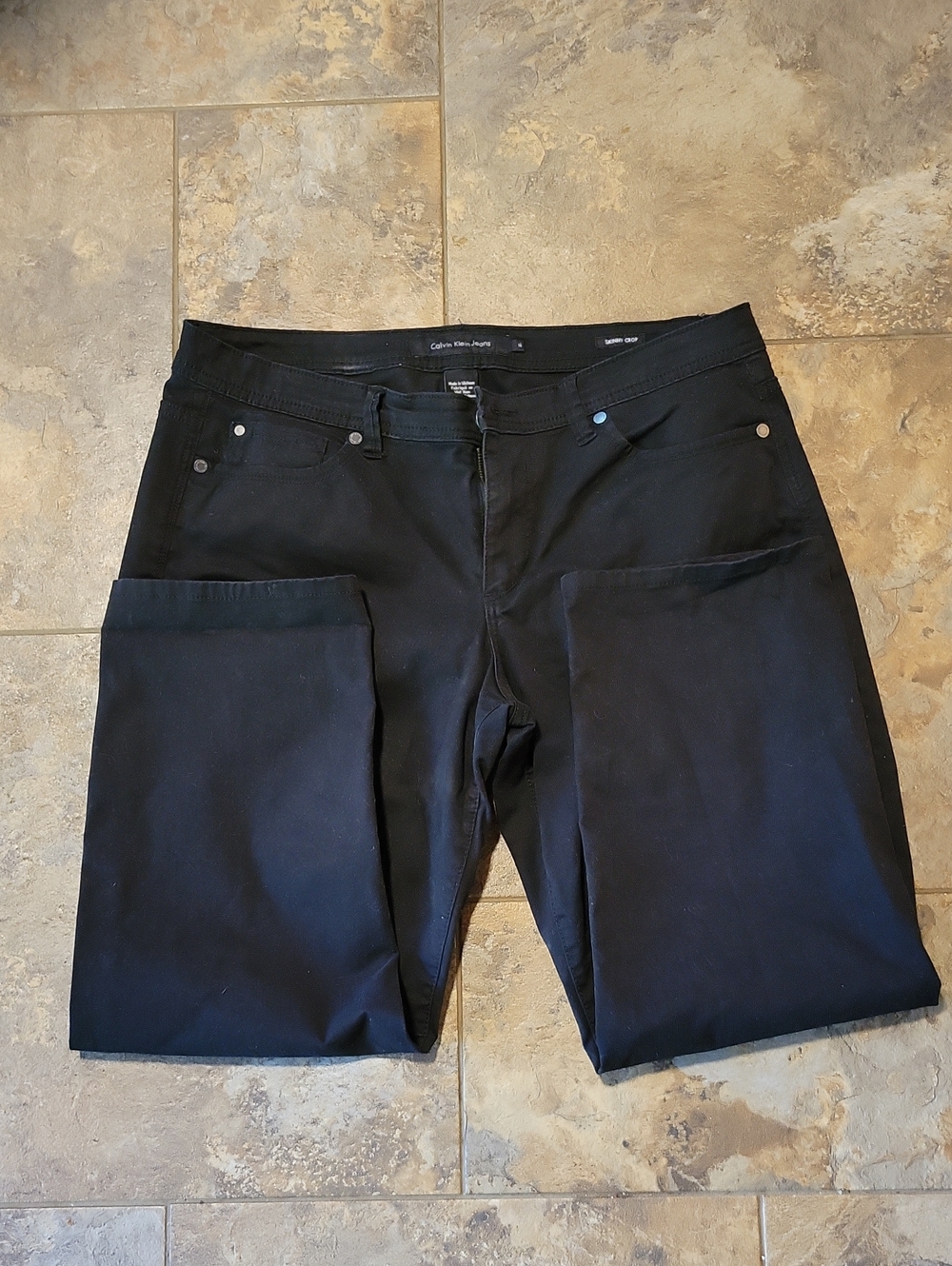 Calvin Klein Jeans Black Cropped Ankle Jeans